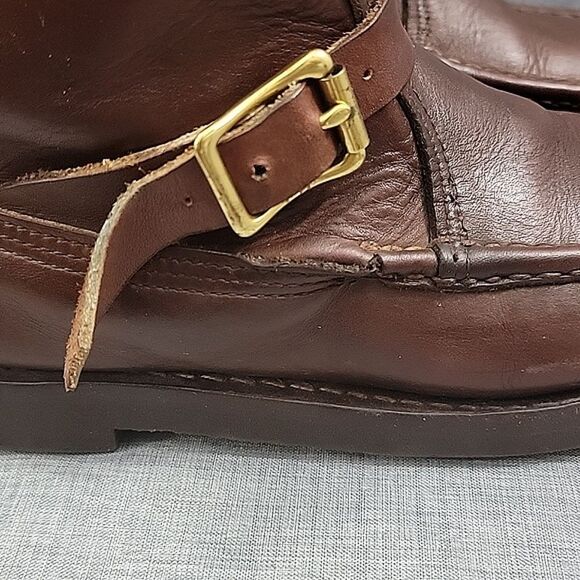 W.C Russell Moccasin Co Zephyr Boots Brown leather zip buckle hunting men's 8.5C - Picture 5 of 14